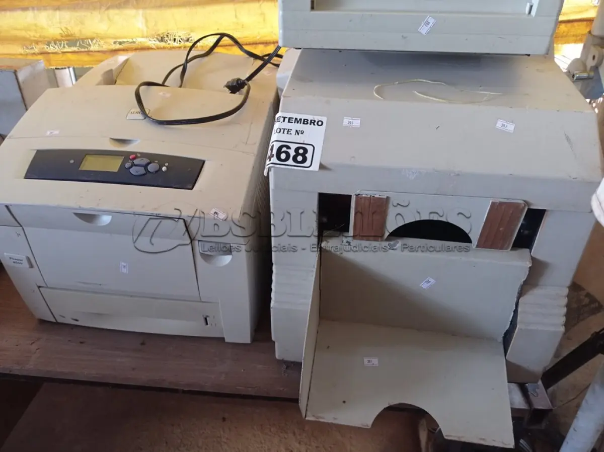 LOTE 468 - 03 IMPRESSORAS MARCAS E MODELOS DIVERSOS PARA RETIRADA DE PEÇAS. (NO ESTADO) ATENÇÃO! FAZER A VISITAÇÃO ANTES DE ARREMATAR, NÃO SABEMOS SE FUNCIONA. LEILÃO NÃO TEM GARANTIA E NEM DEVOLUÇÃO, SUJEITO A POSSÍVEIS AVARIAS VISÍVEIS/OCULTAS E/OU AUSÊNCIA DE COMPONENTES.