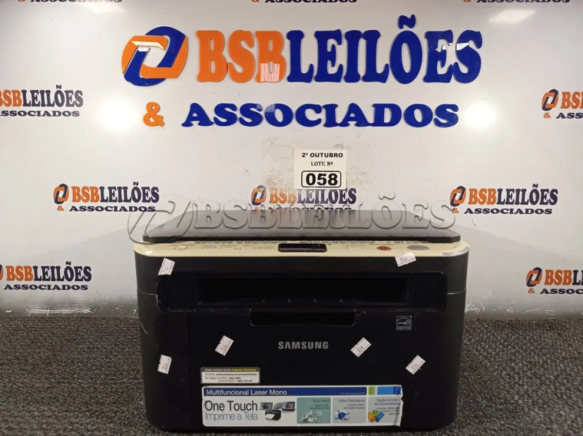 LOTE 058 - 01 IMPRESSORA MULTIFUNCIONAL MARCA SAMSUNG MODELO SCX-3200. (NO ESTADO) ATENÇÃO! FAZER A VISITAÇÃO ANTES DE ARREMATAR, NÃO SABEMOS SE FUNCIONA. LEILÃO NÃO TEM GARANTIA E NEM DEVOLUÇÃO, SUJEITO A POSSÍVEIS AVARIAS VISÍVEIS/OCULTAS E/OU AUSÊNCIA DE COMPONENTES.