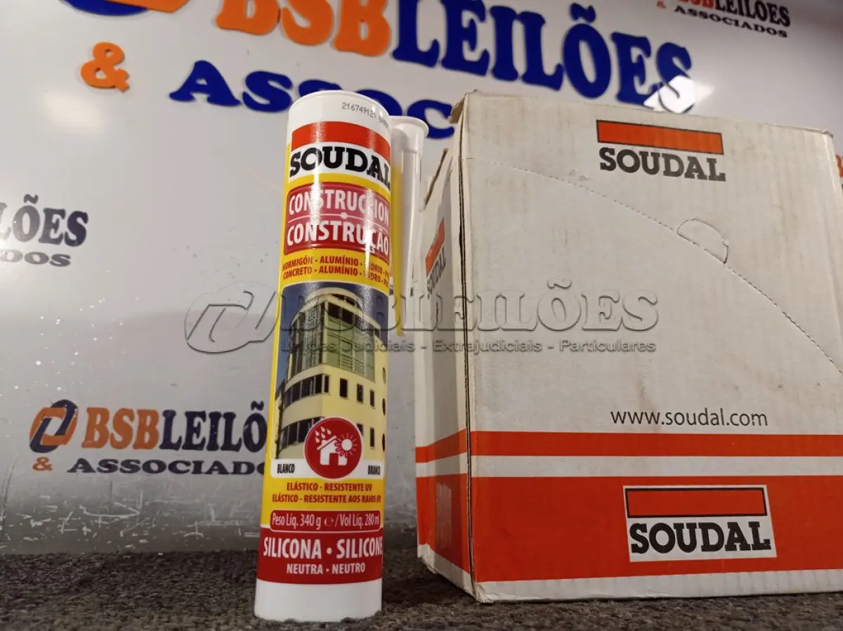LOTE 055 - 12 TUBOS DE SILICONE NEUTRO PARA CONSTRUÇÃO COR BRANCO 340G. (NO ESTADO) ATENÇÃO! FAZER A VISITAÇÃO ANTES DE ARREMATAR, NÃO SABEMOS SE FUNCIONA. LEILÃO NÃO TEM GARANTIA E NEM DEVOLUÇÃO, SUJEITO A POSSÍVEIS AVARIAS VISÍVEIS/OCULTAS E/OU AUSÊNCIA DE COMPONENTES.