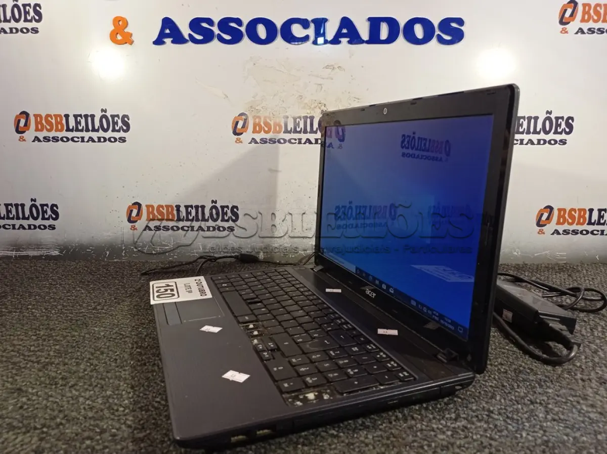LOTE 150 - 01 NOTEBOOK MARCA ACER COM FONTE. (NO ESTADO) ATENÇÃO! FAZER A VISITAÇÃO ANTES DE ARREMATAR, NÃO SABEMOS SE FUNCIONA. LEILÃO NÃO TEM GARANTIA E NEM DEVOLUÇÃO, SUJEITO A POSSÍVEIS AVARIAS VISÍVEIS/OCULTAS E/OU AUSÊNCIA DE COMPONENTES.