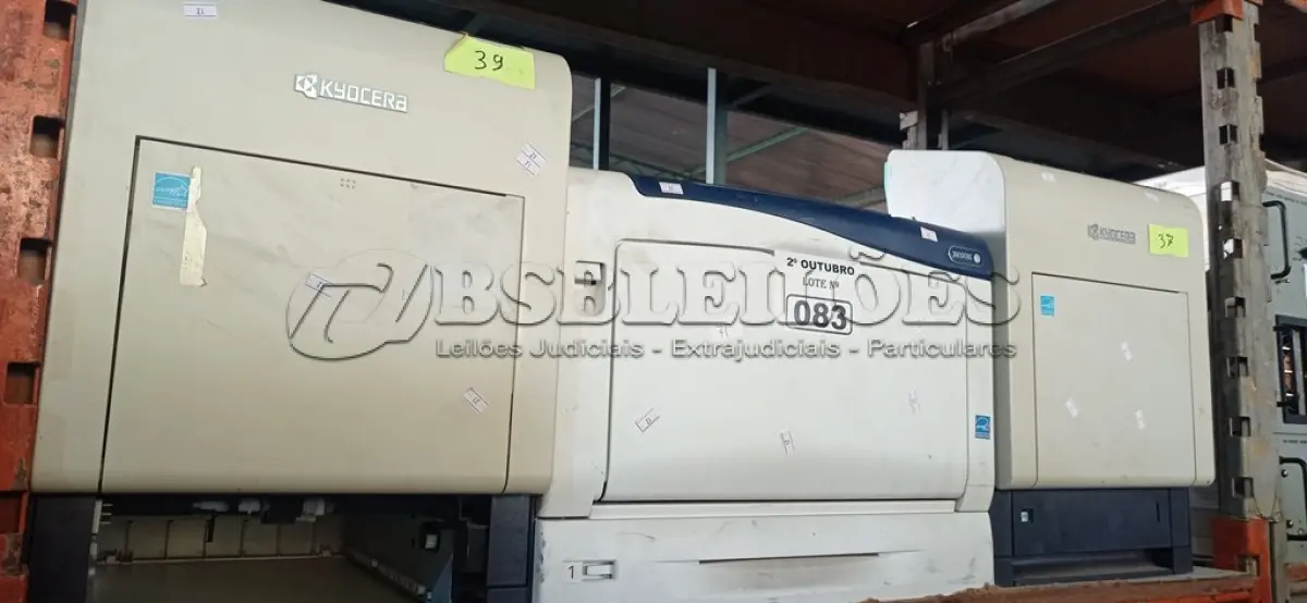 LOTE 083 - 03 IMPRESSORAS MARCAS E MODELOS DIVERSOS PARA RETIRADA DE PEÇAS. (NO ESTADO) ATENÇÃO! FAZER A VISITAÇÃO ANTES DE ARREMATAR, NÃO SABEMOS SE FUNCIONA. LEILÃO NÃO TEM GARANTIA E NEM DEVOLUÇÃO, SUJEITO A POSSÍVEIS AVARIAS VISÍVEIS/OCULTAS E/OU AUSÊNCIA DE COMPONENTES.