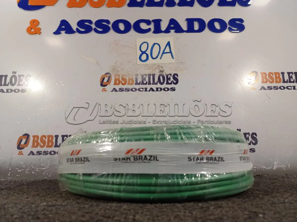 LOTE 080 - 01 ROLO DE CABO FLEXÍVEL 100M 10MM NA COR VERDE.(NO ESTADO) ATENÇÃO! FAZER A VISITAÇÃO ANTES DE ARREMATAR, NÃO SABEMOS SE FUNCIONA. LEILÃO NÃO TEM GARANTIA E NEM DEVOLUÇÃO, SUJEITO A POSSÍVEIS AVARIAS VISÍVEIS/OCULTAS E/OU AUSÊNCIA DE COMPONENTES.