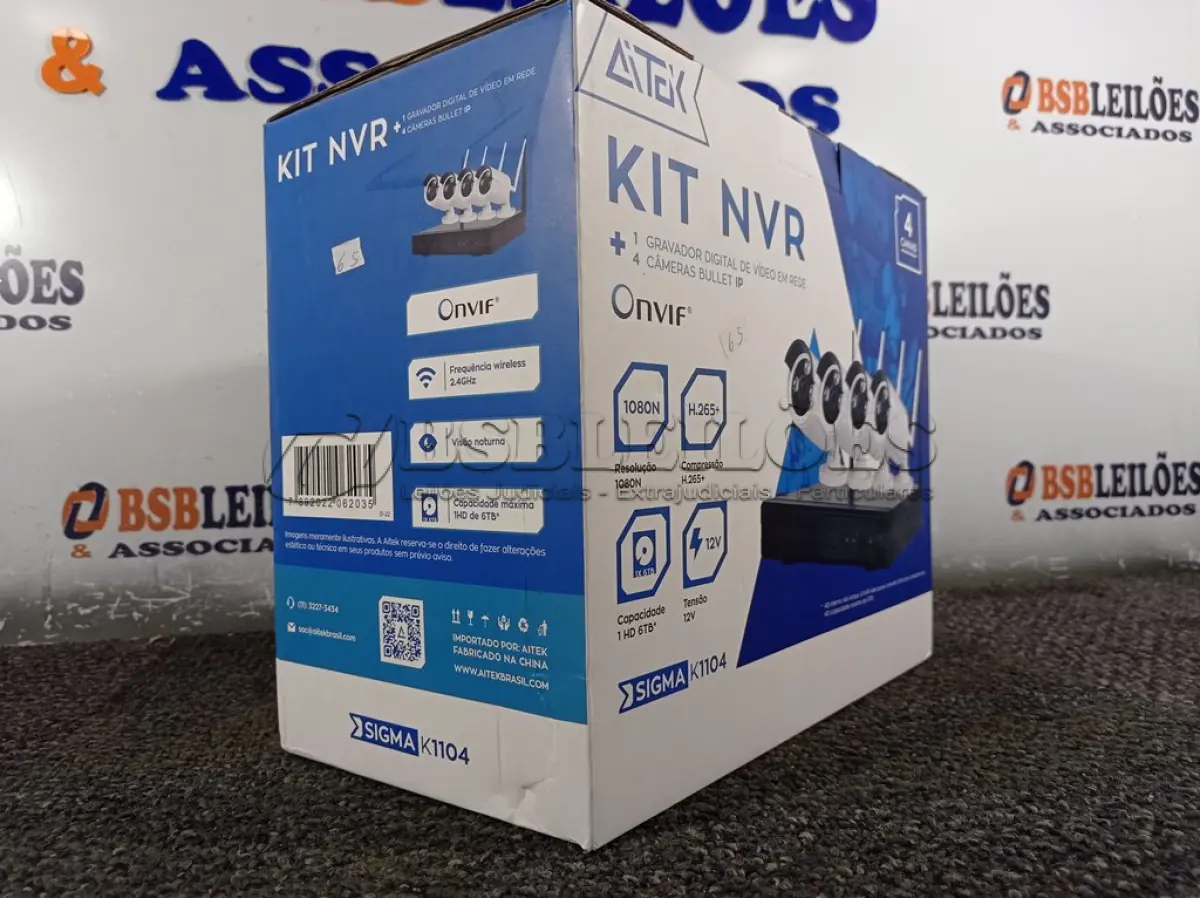 LOTE 377 - 01 KIT NVR CONTENDO: 01 GRAVADOR DIGITAL DE VÍDEO EM REDE E 04 CÂMERAS BULLET IP. (NO ESTADO) ATENÇÃO! FAZER A VISITAÇÃO ANTES DE ARREMATAR, NÃO SABEMOS SE FUNCIONA. LEILÃO NÃO TEM GARANTIA E NEM DEVOLUÇÃO, SUJEITO A POSSÍVEIS AVARIAS VISÍVEIS/OCULTAS E/OU AUSÊNCIA DE COMPONENTES.