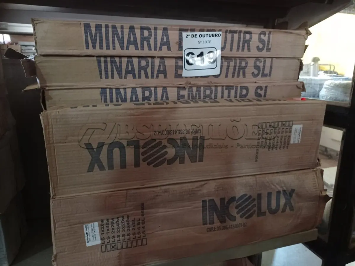 LOTE 619 - 10 LUMINÁRIAS DE EMBUTIR EM ALUMÍNIO 2X20 INCOLUSTRE. (NO ESTADO) ATENÇÃO! FAZER A VISITAÇÃO ANTES DE ARREMATAR, NÃO SABEMOS SE FUNCIONA. LEILÃO NÃO TEM GARANTIA E NEM DEVOLUÇÃO, SUJEITO A POSSÍVEIS AVARIAS VISÍVEIS/OCULTAS E/OU AUSÊNCIA DE COMPONENTES.