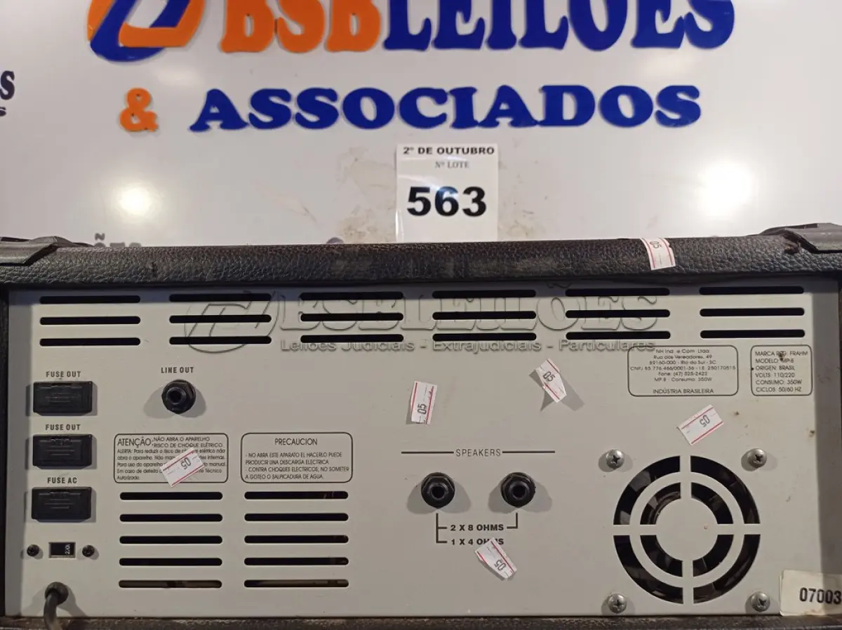 LOTE 563 - 01 MIXER FRAHM MP8. (NO ESTADO) ATENÇÃO! FAZER A VISITAÇÃO ANTES DE ARREMATAR, NÃO SABEMOS SE FUNCIONA. LEILÃO NÃO TEM GARANTIA E NEM DEVOLUÇÃO, SUJEITO A POSSÍVEIS AVARIAS VISÍVEIS/OCULTAS E/OU AUSÊNCIA DE COMPONENTES.