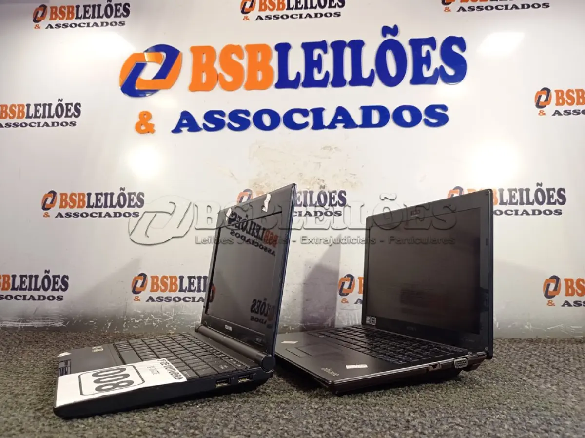 LOTE 008 - 02 NETBOOKS MARCAS E MODELOS DIVERSOS. (NO ESTADO) ATENÇÃO! FAZER A VISITAÇÃO ANTES DE ARREMATAR, NÃO SABEMOS SE FUNCIONA. LEILÃO NÃO TEM GARANTIA E NEM DEVOLUÇÃO, SUJEITO A POSSÍVEIS AVARIAS VISÍVEIS/OCULTAS E/OU AUSÊNCIA DE COMPONENTES.