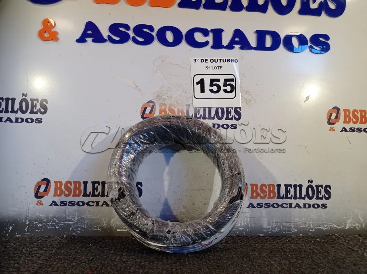 LOTE 155 - 01 ROLO DE CABO FLEXÍVEL 100M 1X 2,5MM NA COR PRETA(NOVO). (NO ESTADO) ATENÇÃO! FAZER A VISITAÇÃO ANTES DE ARREMATAR, NÃO SABEMOS SE FUNCIONA. LEILÃO NÃO TEM GARANTIA E NEM DEVOLUÇÃO, SUJEITO A POSSÍVEIS AVARIAS VISÍVEIS/OCULTAS E/OU AUSÊNCIA DE COMPONENTES.