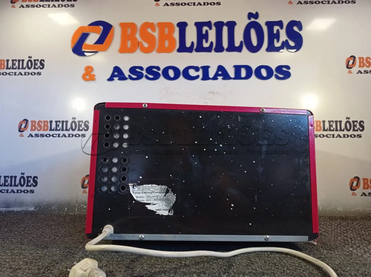 LOTE 138 - 01 FORNO ELÉTRICO MARCA FISCHER 220V. (NO ESTADO) ATENÇÃO! FAZER A VISITAÇÃO ANTES DE ARREMATAR, NÃO SABEMOS SE FUNCIONA. LEILÃO NÃO TEM GARANTIA E NEM DEVOLUÇÃO, SUJEITO A POSSÍVEIS AVARIAS VISÍVEIS/OCULTAS E/OU AUSÊNCIA DE COMPONENTES.