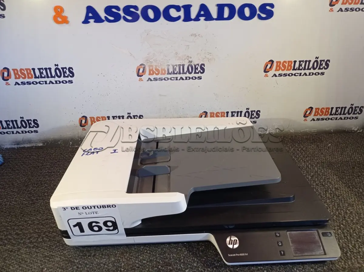 LOTE 169 - 01 SCANER MARCA HP. (NO ESTADO) ATENÇÃO! FAZER A VISITAÇÃO ANTES DE ARREMATAR, NÃO SABEMOS SE FUNCIONA. LEILÃO NÃO TEM GARANTIA E NEM DEVOLUÇÃO, SUJEITO A POSSÍVEIS AVARIAS VISÍVEIS/OCULTAS E/OU AUSÊNCIA DE COMPONENTES.