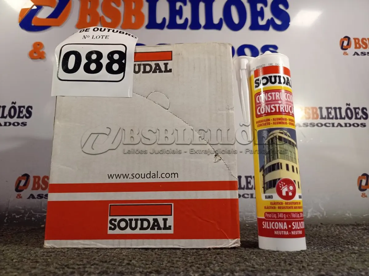 LOTE 088 - 12 TUBOS DE SILICONE NEUTRO PARA CONSTRUÇÃO COR BRANCO 340G. (NO ESTADO) ATENÇÃO! FAZER A VISITAÇÃO ANTES DE ARREMATAR, NÃO SABEMOS SE FUNCIONA. LEILÃO NÃO TEM GARANTIA E NEM DEVOLUÇÃO, SUJEITO A POSSÍVEIS AVARIAS VISÍVEIS/OCULTAS E/OU AUSÊNCIA DE COMPONENTES.