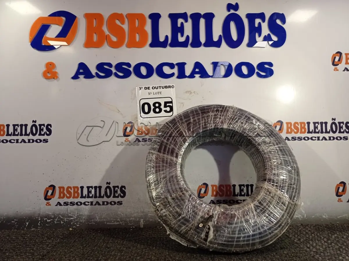 LOTE 085 - 01 ROLO DE CABO FLEXÍVEL 100M 1X 10MM NA COR PRETA(NOVO). (NO ESTADO) ATENÇÃO! FAZER A VISITAÇÃO ANTES DE ARREMATAR, NÃO SABEMOS SE FUNCIONA. LEILÃO NÃO TEM GARANTIA E NEM DEVOLUÇÃO, SUJEITO A POSSÍVEIS AVARIAS VISÍVEIS/OCULTAS E/OU AUSÊNCIA DE COMPONENTES.