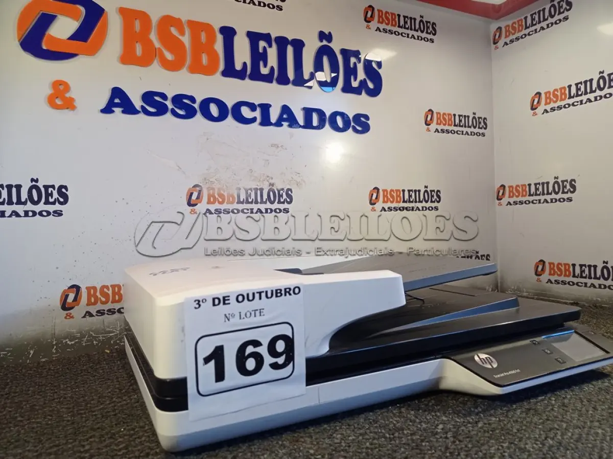 LOTE 169 - 01 SCANER MARCA HP. (NO ESTADO) ATENÇÃO! FAZER A VISITAÇÃO ANTES DE ARREMATAR, NÃO SABEMOS SE FUNCIONA. LEILÃO NÃO TEM GARANTIA E NEM DEVOLUÇÃO, SUJEITO A POSSÍVEIS AVARIAS VISÍVEIS/OCULTAS E/OU AUSÊNCIA DE COMPONENTES.