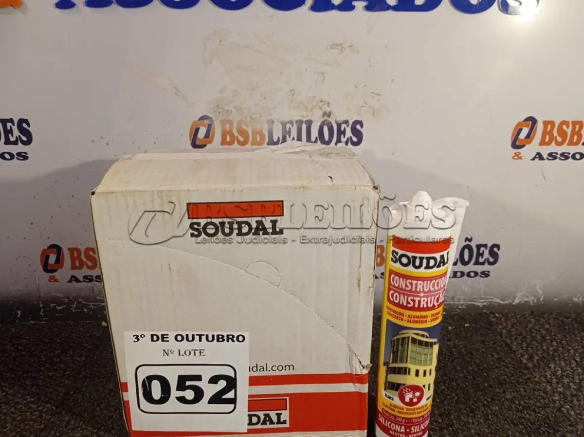 LOTE 052 - 12 TUBOS DE SILICONE NEUTRO PARA CONSTRUÇÃO COR BRANCO 340G. (NO ESTADO) ATENÇÃO! FAZER A VISITAÇÃO ANTES DE ARREMATAR, NÃO SABEMOS SE FUNCIONA. LEILÃO NÃO TEM GARANTIA E NEM DEVOLUÇÃO, SUJEITO A POSSÍVEIS AVARIAS VISÍVEIS/OCULTAS E/OU AUSÊNCIA DE COMPONENTES.