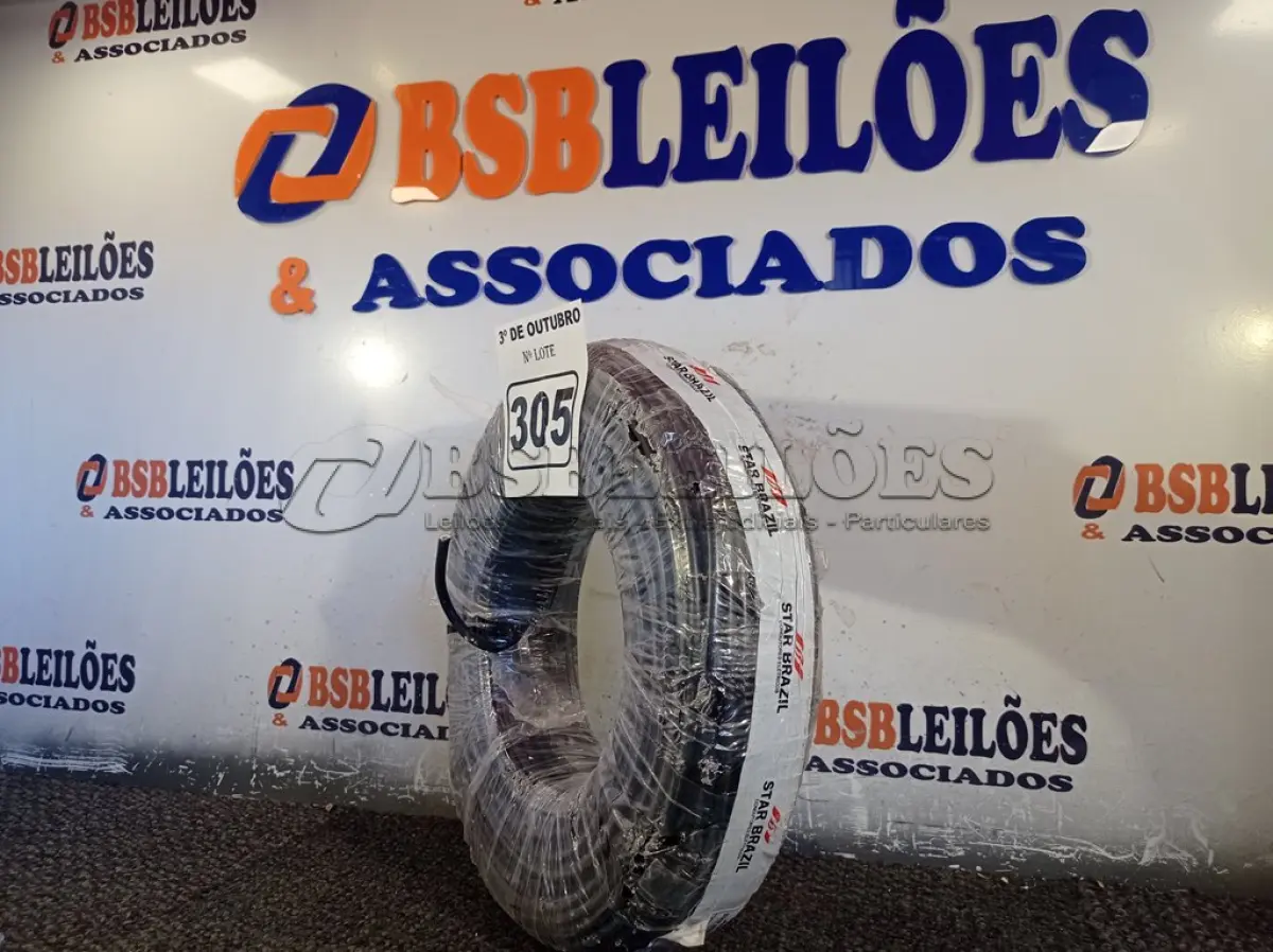 LOTE 305 - 01 ROLO DE CABO FLEXÍVEL 100M 1X 10MM NA COR PRETA(NOVO). (NO ESTADO) ATENÇÃO! FAZER A VISITAÇÃO ANTES DE ARREMATAR, NÃO SABEMOS SE FUNCIONA. LEILÃO NÃO TEM GARANTIA E NEM DEVOLUÇÃO, SUJEITO A POSSÍVEIS AVARIAS VISÍVEIS/OCULTAS E/OU AUSÊNCIA DE COMPONENTES.