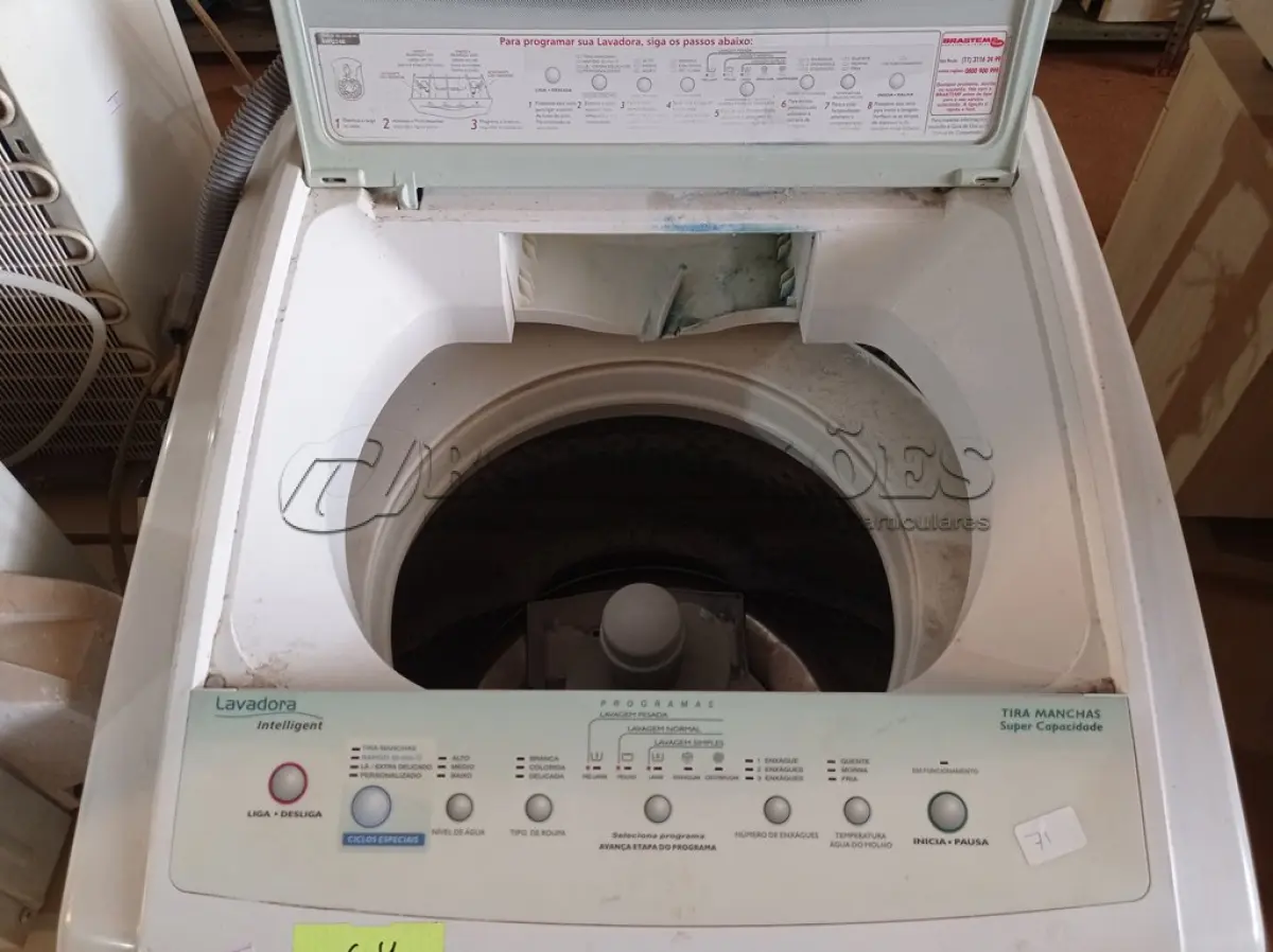 LOTE 259 - 01 LAVADORA MARCA BRASTEMP 220V. (NO ESTADO) ATENÇÃO! FAZER A VISITAÇÃO ANTES DE ARREMATAR, NÃO SABEMOS SE FUNCIONA. LEILÃO NÃO TEM GARANTIA E NEM DEVOLUÇÃO, SUJEITO A POSSÍVEIS AVARIAS VISÍVEIS/OCULTAS E/OU AUSÊNCIA DE COMPONENTES.