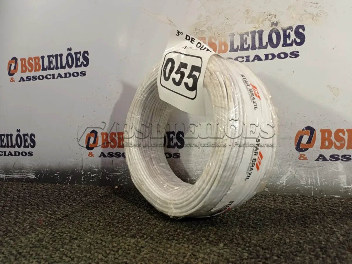 LOTE 055 - 01 ROLO DE CABO FLEXÍVEL 100M 1X 2,5MM NA COR BRANCA(NOVO). (NO ESTADO) ATENÇÃO! FAZER A VISITAÇÃO ANTES DE ARREMATAR, NÃO SABEMOS SE FUNCIONA. LEILÃO NÃO TEM GARANTIA E NEM DEVOLUÇÃO, SUJEITO A POSSÍVEIS AVARIAS VISÍVEIS/OCULTAS E/OU AUSÊNCIA DE COMPONENTES.