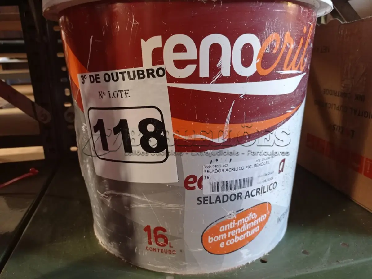 LOTE 118 - 01 BALDE DE SELADOR ACRÍLICO 16L. (NO ESTADO) ATENÇÃO! FAZER A VISITAÇÃO ANTES DE ARREMATAR, NÃO SABEMOS SE FUNCIONA. LEILÃO NÃO TEM GARANTIA E NEM DEVOLUÇÃO, SUJEITO A POSSÍVEIS AVARIAS VISÍVEIS/OCULTAS E/OU AUSÊNCIA DE COMPONENTES.