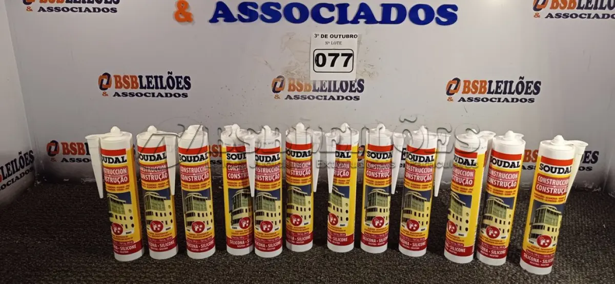LOTE 077 - 12 TUBOS DE SILICONE NEUTRO PARA CONSTRUÇÃO COR BRANCO 340G. (NO ESTADO) ATENÇÃO! FAZER A VISITAÇÃO ANTES DE ARREMATAR, NÃO SABEMOS SE FUNCIONA. LEILÃO NÃO TEM GARANTIA E NEM DEVOLUÇÃO, SUJEITO A POSSÍVEIS AVARIAS VISÍVEIS/OCULTAS E/OU AUSÊNCIA DE COMPONENTES.