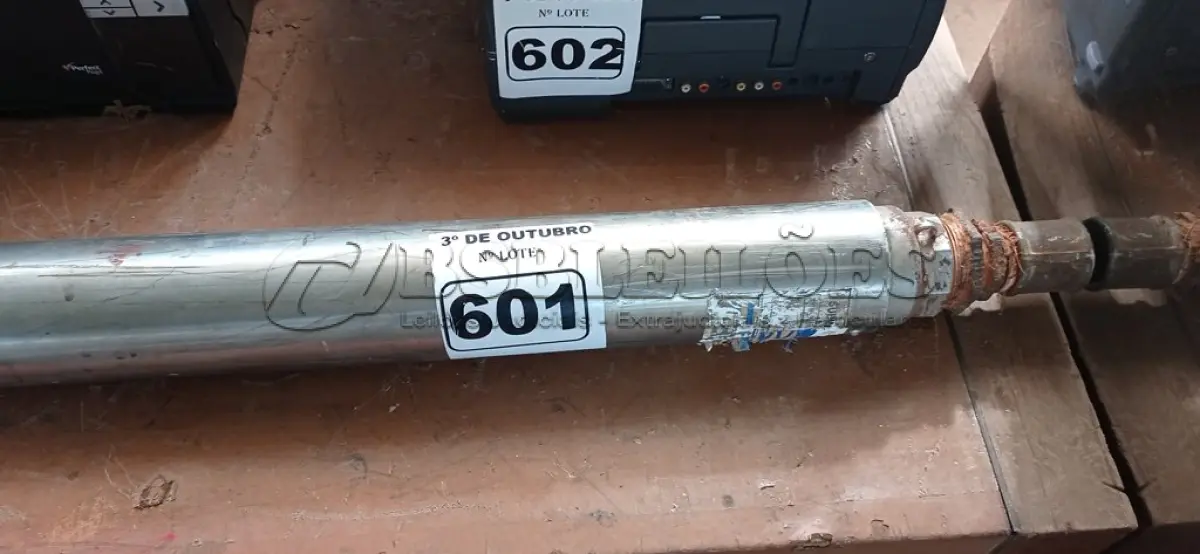 LOTE 601 - 01 BOMBA D’AGUA PARA POÇO ARTESIANO. (NO ESTADO) ATENÇÃO! FAZER A VISITAÇÃO ANTES DE ARREMATAR, NÃO SABEMOS SE FUNCIONA. LEILÃO NÃO TEM GARANTIA E NEM DEVOLUÇÃO, SUJEITO A POSSÍVEIS AVARIAS VISÍVEIS/OCULTAS E/OU AUSÊNCIA DE COMPONENTES.
