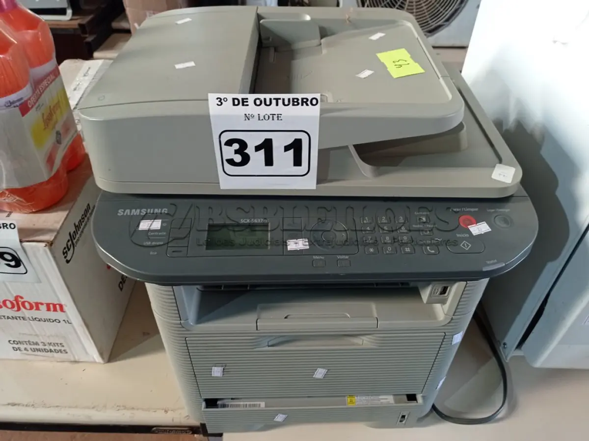 LOTE 311 - 03 IMPRESSORAS SENDO 02 MATRICIAL EPSON E 01 MULTIFUNCIONAL SAMSUNG SCX-5637FR. (NO ESTADO) ATENÇÃO! FAZER A VISITAÇÃO ANTES DE ARREMATAR, NÃO SABEMOS SE FUNCIONA. LEILÃO NÃO TEM GARANTIA E NEM DEVOLUÇÃO, SUJEITO A POSSÍVEIS AVARIAS VISÍVEIS/OCULTAS E/OU AUSÊNCIA DE COMPONENTES.