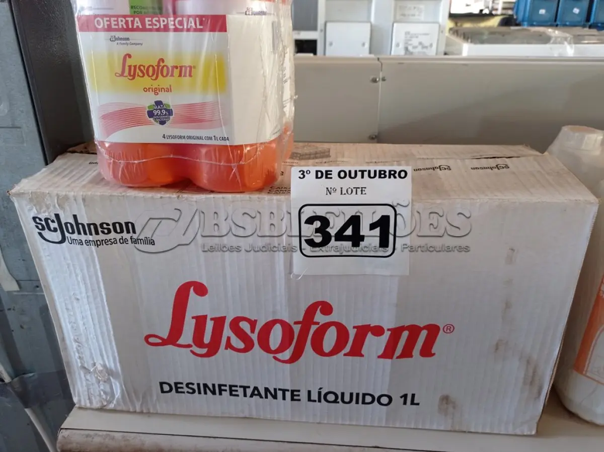 LOTE 341 - 12 LITROS DE LYSOFORM. (NO ESTADO) ATENÇÃO! FAZER A VISITAÇÃO ANTES DE ARREMATAR, NÃO SABEMOS SE FUNCIONA. LEILÃO NÃO TEM GARANTIA E NEM DEVOLUÇÃO, SUJEITO A POSSÍVEIS AVARIAS VISÍVEIS/OCULTAS E/OU AUSÊNCIA DE COMPONENTES.