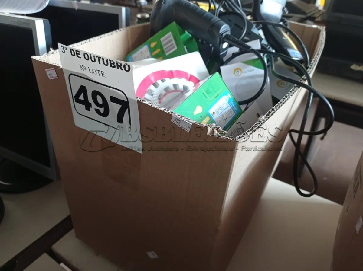 LOTE 497 - 02 LEITORES DE CÓDIGO DE BARRAS, 01 DISCO PARA SERRA CIRCULAR E MATERIAIS ELÉTRICOS E HIDRÁULICOS DIVERSOS. (NO ESTADO) ATENÇÃO! FAZER A VISITAÇÃO ANTES DE ARREMATAR, NÃO SABEMOS SE FUNCIONA. LEILÃO NÃO TEM GARANTIA E NEM DEVOLUÇÃO, SUJEITO A POSSÍVEIS AVARIAS VISÍVEIS/OCULTAS E/OU AUSÊNCIA DE COMPONENTES.