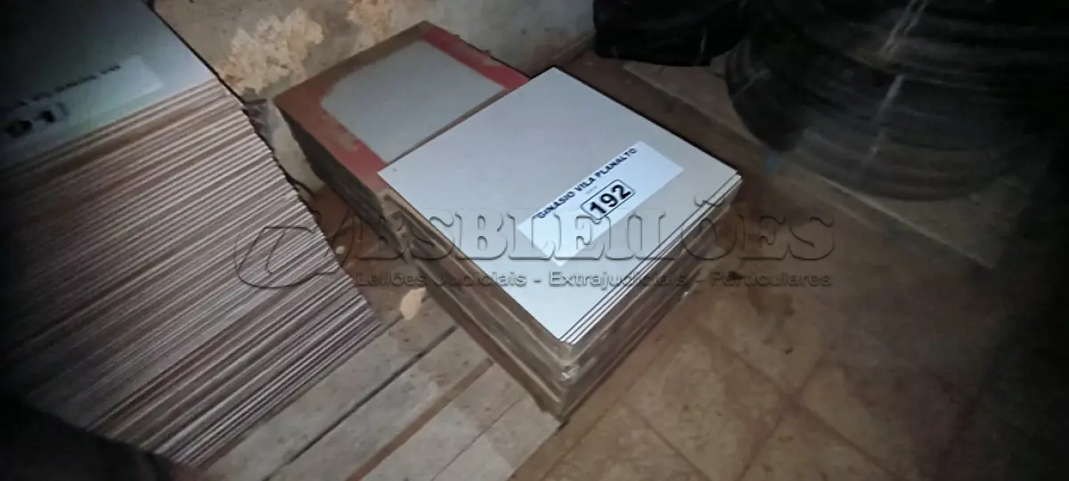 LOTE 192 - 01 LOTE COM PISOS 45X45 ELIANE DIVERSOS (NO ESTADO, NÃO SABEMOS SE FUNCIONA. LEILÃO NÃO TEM GARANTIA E NEM DEVOLUÇÃO).