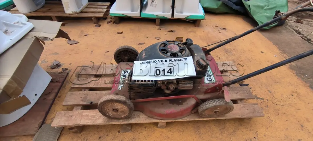 LOTE 014 - 01 CORTADOR DE GRAMA A GASOLINA GARTHERN E 01 MOTOR A GASOLINA (NO ESTADO, NÃO SABEMOS SE FUNCIONA. LEILÃO NÃO TEM GARANTIA E NEM DEVOLUÇÃO).