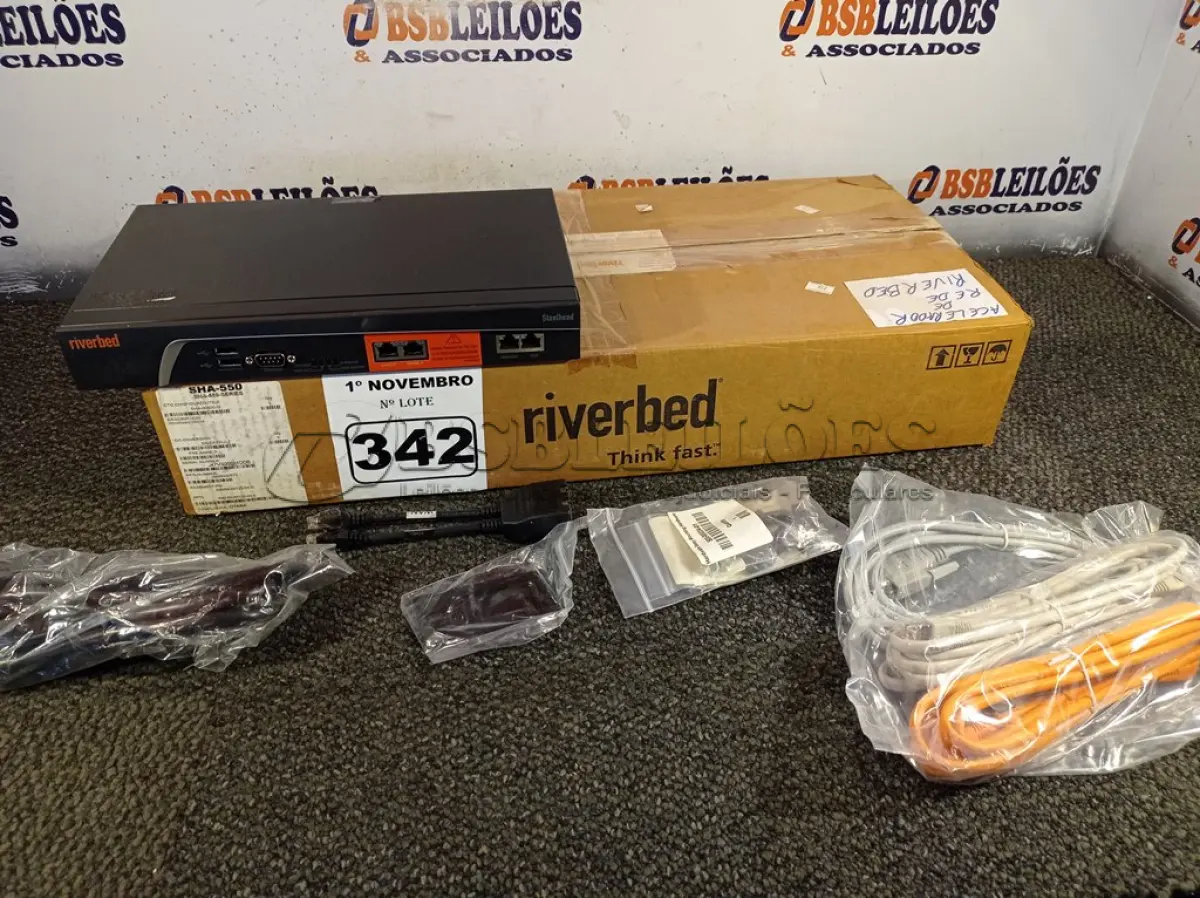 LOTE 342 - 01 ACELERADOR DE REDE RIVERBED. (NO ESTADO) ATENÇÃO! FAZER A VISITAÇÃO ANTES DE ARREMATAR, NÃO SABEMOS SE FUNCIONA. LEILÃO NÃO TEM GARANTIA E NEM DEVOLUÇÃO, SUJEITO A POSSÍVEIS AVARIAS VISÍVEIS/OCULTAS E/OU AUSÊNCIA DE COMPONENTES.