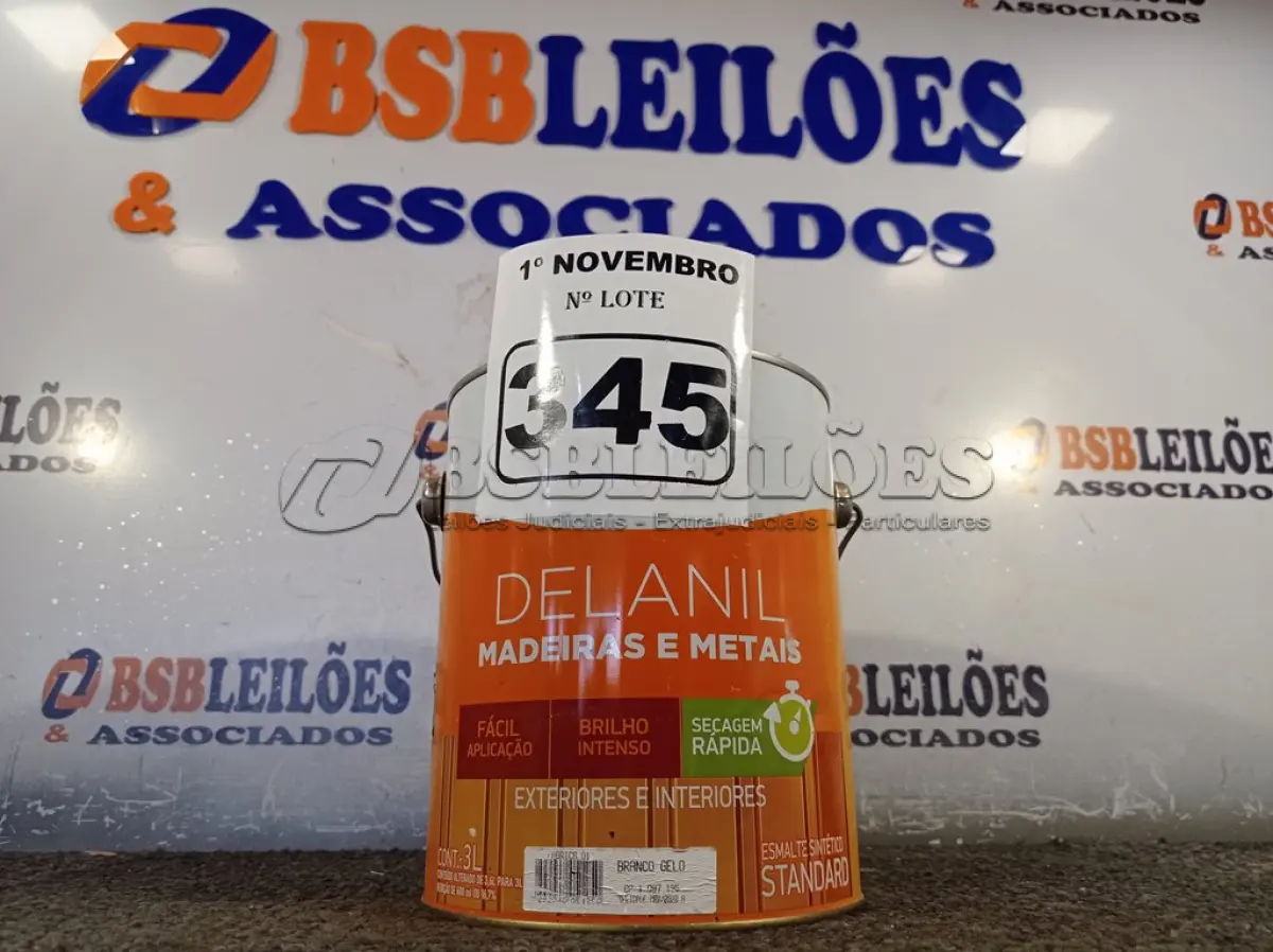 LOTE 345 - 01 GALÃO DE ESMALTE SINTÉTICO IQUINE 3,6L NA COR BRANCO GELO. (NO ESTADO) ATENÇÃO! FAZER A VISITAÇÃO ANTES DE ARREMATAR, NÃO SABEMOS SE FUNCIONA. LEILÃO NÃO TEM GARANTIA E NEM DEVOLUÇÃO, SUJEITO A POSSÍVEIS AVARIAS VISÍVEIS/OCULTAS E/OU AUSÊNCIA DE COMPONENTES.
