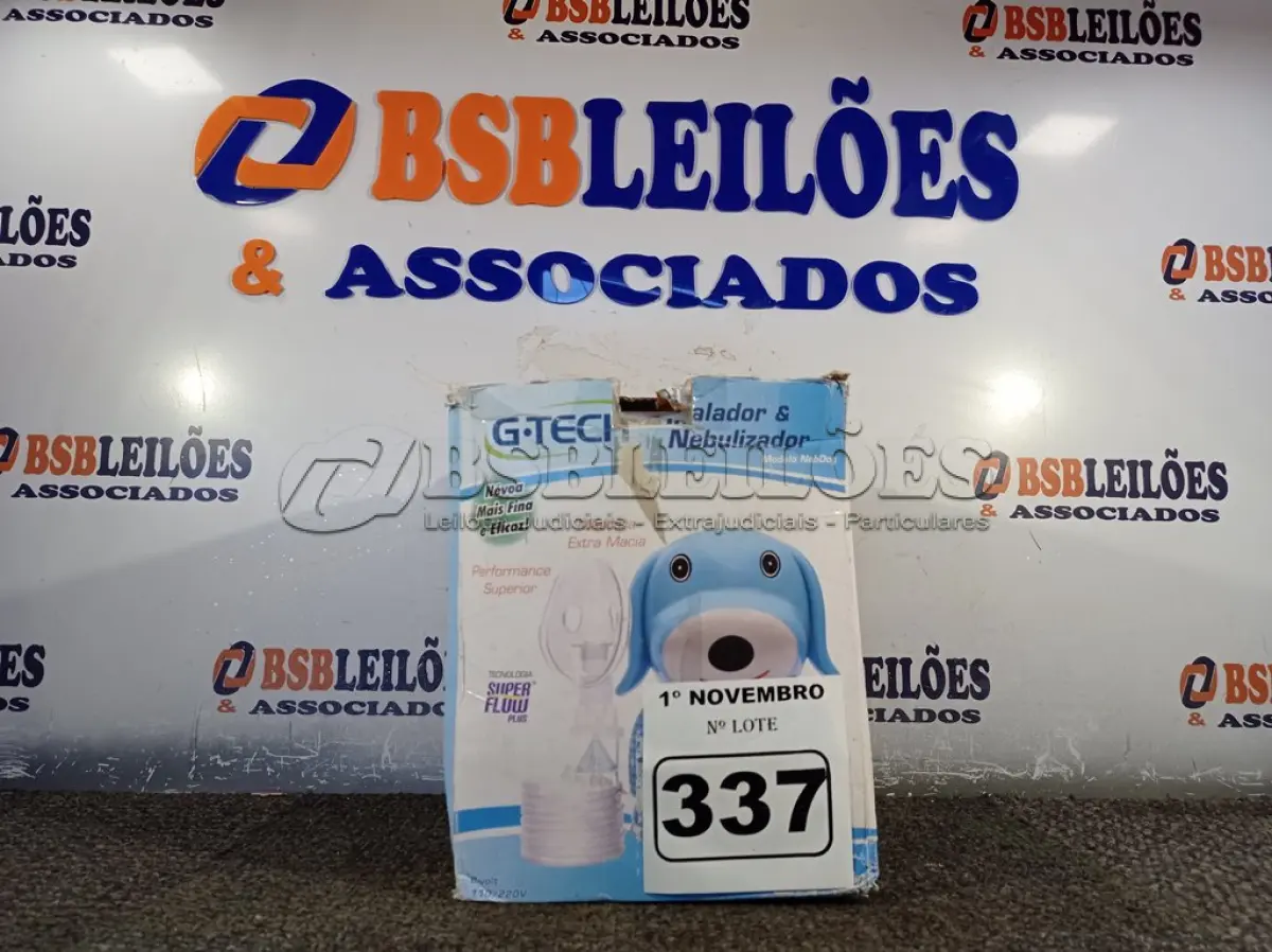 LOTE 337 - 01 INALADOR/NEBULIZADOR. (NO ESTADO) ATENÇÃO! FAZER A VISITAÇÃO ANTES DE ARREMATAR, NÃO SABEMOS SE FUNCIONA. LEILÃO NÃO TEM GARANTIA E NEM DEVOLUÇÃO, SUJEITO A POSSÍVEIS AVARIAS VISÍVEIS/OCULTAS E/OU AUSÊNCIA DE COMPONENTES.
