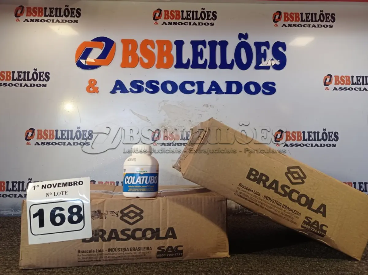 LOTE 168 - 02 CAIXAS COM COLA TUBO ST 175G COM 15 UNIDADES CADA. (NO ESTADO) ATENÇÃO! FAZER A VISITAÇÃO ANTES DE ARREMATAR, NÃO SABEMOS SE FUNCIONA. LEILÃO NÃO TEM GARANTIA E NEM DEVOLUÇÃO, SUJEITO A POSSÍVEIS AVARIAS VISÍVEIS/OCULTAS E/OU AUSÊNCIA DE COMPONENTES.