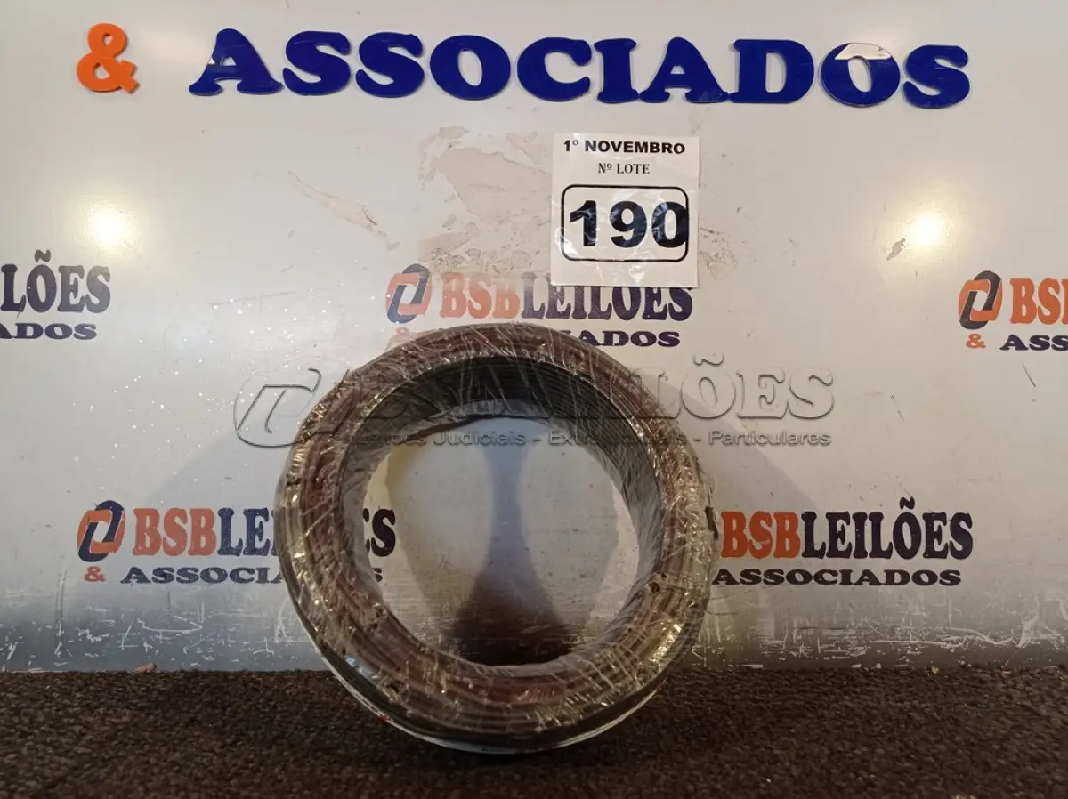 LOTE 190 - 01 ROLO DE CABO FLEXÍVEL 100M 1X2,5MM NA COR PRETA(NOVO). (NO ESTADO) ATENÇÃO! FAZER A VISITAÇÃO ANTES DE ARREMATAR, NÃO SABEMOS SE FUNCIONA. LEILÃO NÃO TEM GARANTIA E NEM DEVOLUÇÃO, SUJEITO A POSSÍVEIS AVARIAS VISÍVEIS/OCULTAS E/OU AUSÊNCIA DE COMPONENTES.