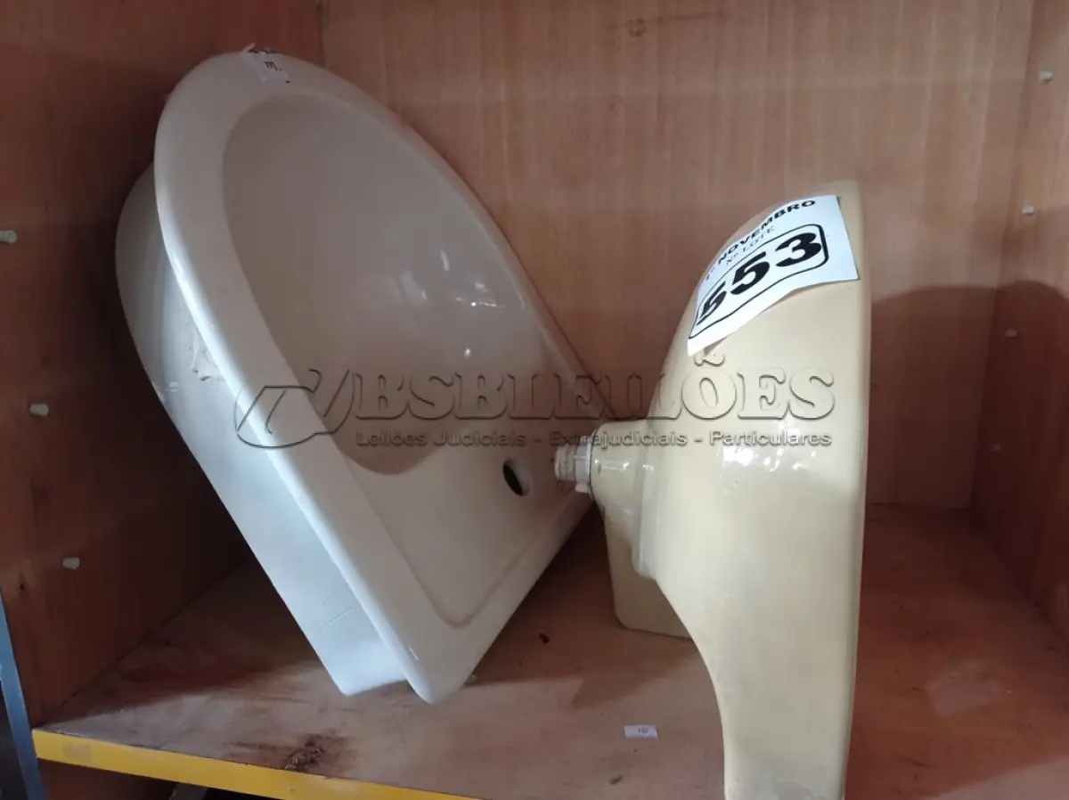LOTE 553 - 02 CUBAS PARA LAVATÓRIO. (NO ESTADO) ATENÇÃO! FAZER A VISITAÇÃO ANTES DE ARREMATAR, NÃO SABEMOS SE FUNCIONA. LEILÃO NÃO TEM GARANTIA E NEM DEVOLUÇÃO, SUJEITO A POSSÍVEIS AVARIAS VISÍVEIS/OCULTAS E/OU AUSÊNCIA DE COMPONENTES.
