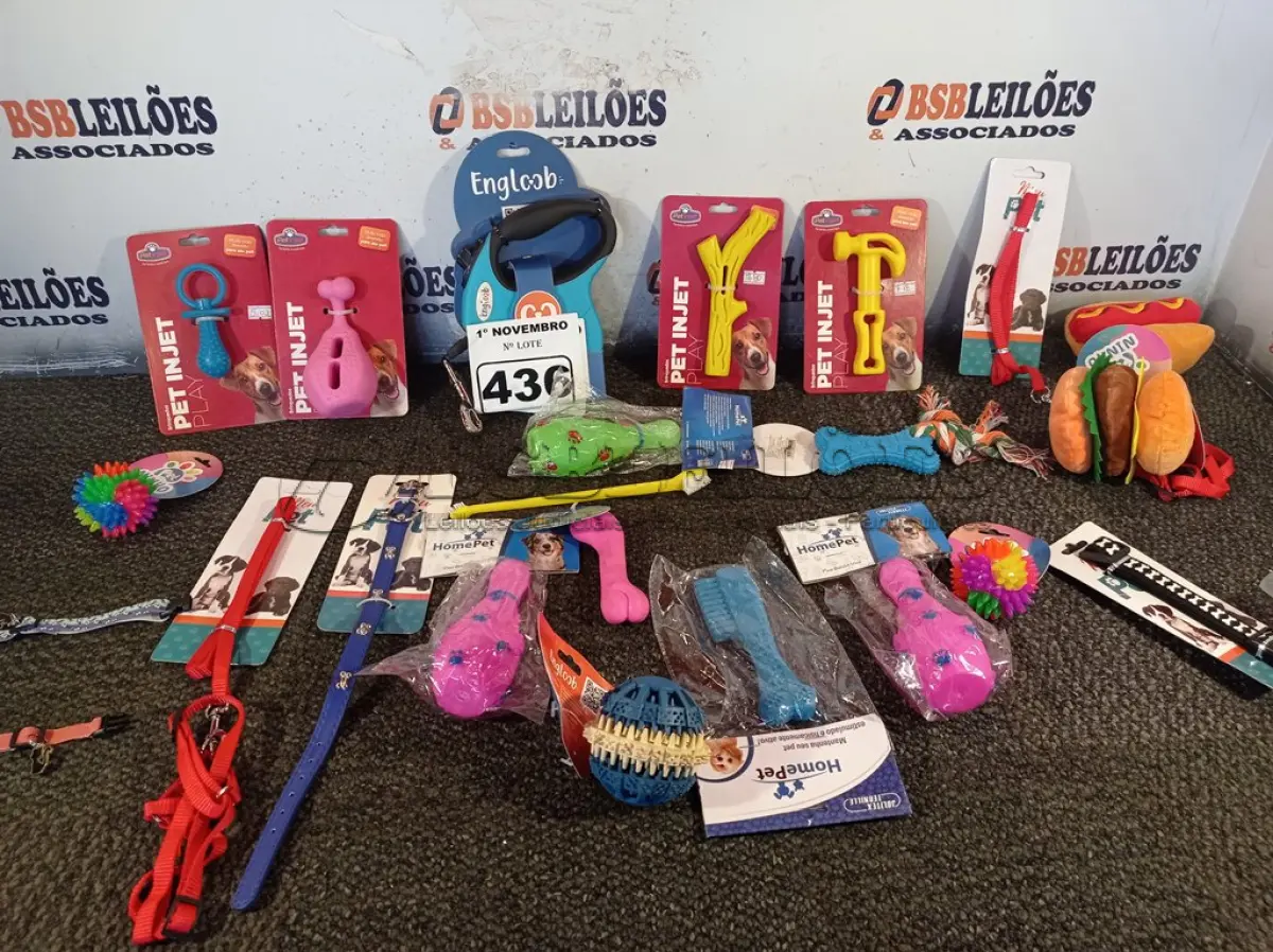 LOTE 436 - 01 KIT DE ACESSÓRIOS PARA PET. (NO ESTADO) ATENÇÃO! FAZER A VISITAÇÃO ANTES DE ARREMATAR, NÃO SABEMOS SE FUNCIONA. LEILÃO NÃO TEM GARANTIA E NEM DEVOLUÇÃO, SUJEITO A POSSÍVEIS AVARIAS VISÍVEIS/OCULTAS E/OU AUSÊNCIA DE COMPONENTES.