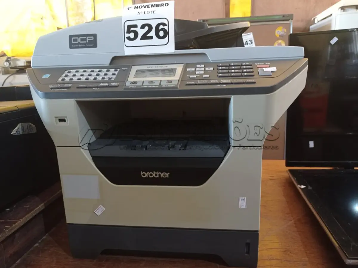 LOTE 526 - 01 IMPRESSORA MULTIFUNCIONAL MARCA BROTHER MODELO MFC-8890DW. (NO ESTADO) ATENÇÃO! FAZER A VISITAÇÃO ANTES DE ARREMATAR, NÃO SABEMOS SE FUNCIONA. LEILÃO NÃO TEM GARANTIA E NEM DEVOLUÇÃO, SUJEITO A POSSÍVEIS AVARIAS VISÍVEIS/OCULTAS E/OU AUSÊNCIA DE COMPONENTES.
