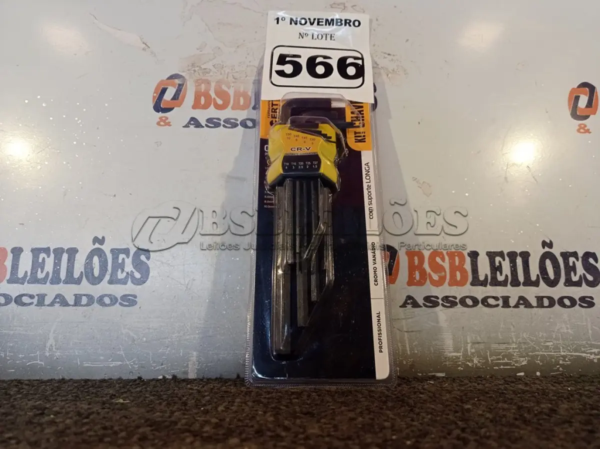 LOTE 566 - 01 KIT CHAVE ALLEN. (NO ESTADO) ATENÇÃO! FAZER A VISITAÇÃO ANTES DE ARREMATAR, NÃO SABEMOS SE FUNCIONA. LEILÃO NÃO TEM GARANTIA E NEM DEVOLUÇÃO, SUJEITO A POSSÍVEIS AVARIAS VISÍVEIS/OCULTAS E/OU AUSÊNCIA DE COMPONENTES.