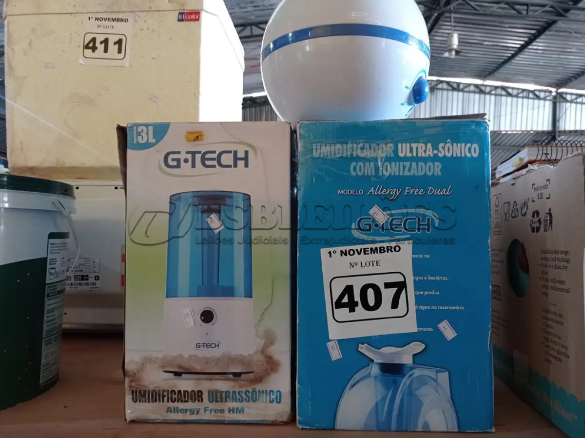 LOTE 407 - 03 UMIDIFICADORES MARCAS E MODELOS DIVERSOS. (NO ESTADO) ATENÇÃO! FAZER A VISITAÇÃO ANTES DE ARREMATAR, NÃO SABEMOS SE FUNCIONA. LEILÃO NÃO TEM GARANTIA E NEM DEVOLUÇÃO, SUJEITO A POSSÍVEIS AVARIAS VISÍVEIS/OCULTAS E/OU AUSÊNCIA DE COMPONENTES.