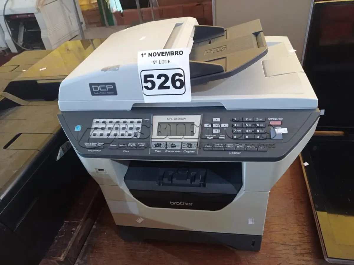 LOTE 526 - 01 IMPRESSORA MULTIFUNCIONAL MARCA BROTHER MODELO MFC-8890DW. (NO ESTADO) ATENÇÃO! FAZER A VISITAÇÃO ANTES DE ARREMATAR, NÃO SABEMOS SE FUNCIONA. LEILÃO NÃO TEM GARANTIA E NEM DEVOLUÇÃO, SUJEITO A POSSÍVEIS AVARIAS VISÍVEIS/OCULTAS E/OU AUSÊNCIA DE COMPONENTES.