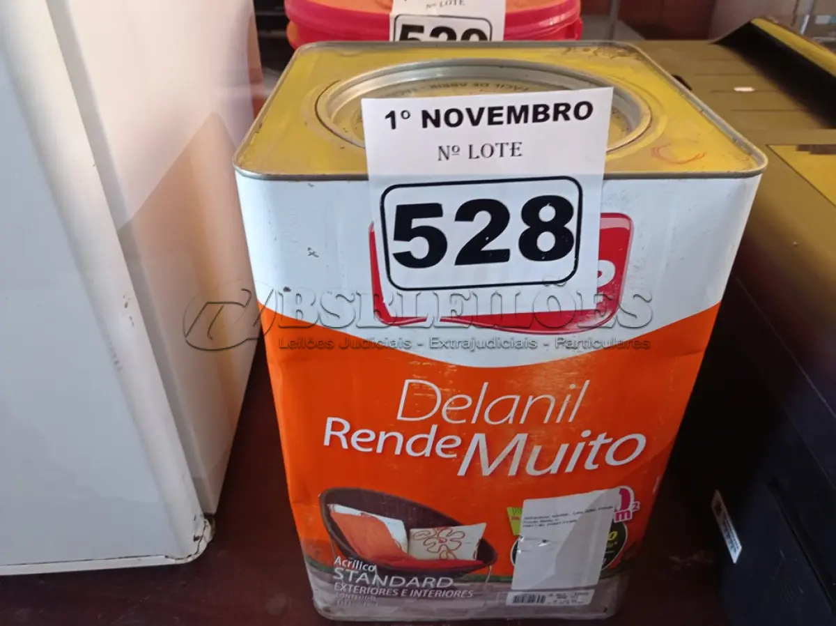LOTE 528 - 01 LATA DE TINTA IQUINE INTERIORES/EXTERIORES DELANIL RENDE MUITO FOSCO BASE “C”. (NO ESTADO) ATENÇÃO! FAZER A VISITAÇÃO ANTES DE ARREMATAR, NÃO SABEMOS SE FUNCIONA. LEILÃO NÃO TEM GARANTIA E NEM DEVOLUÇÃO, SUJEITO A POSSÍVEIS AVARIAS VISÍVEIS/OCULTAS E/OU AUSÊNCIA DE COMPONENTES.