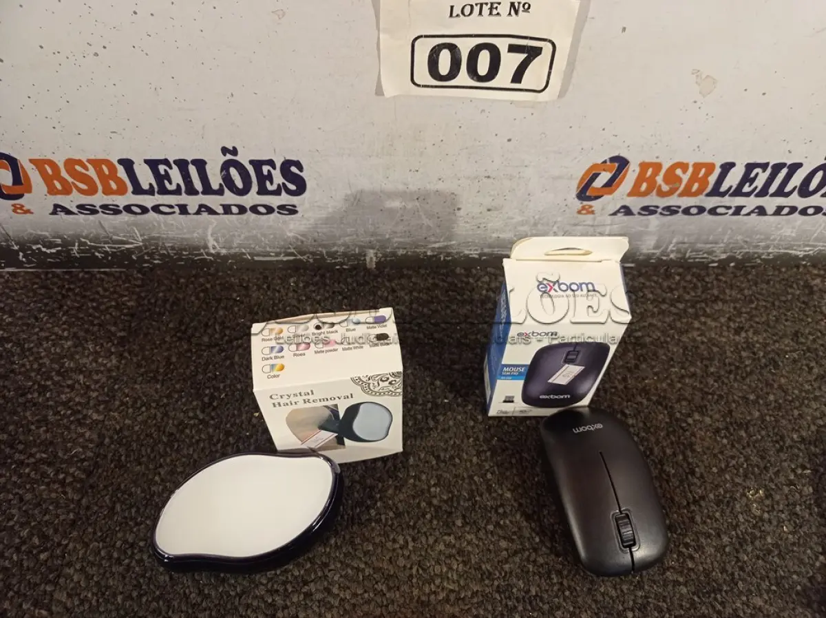 LOTE 007 - 01 REMOVEDOR DE PELOS E 01 MOUSE SEM FIO. (NO ESTADO) ATENÇÃO! FAZER A VISITAÇÃO ANTES DE ARREMATAR, NÃO SABEMOS SE FUNCIONA. LEILÃO NÃO TEM GARANTIA E NEM DEVOLUÇÃO, SUJEITO A POSSÍVEIS AVARIAS VISÍVEIS/OCULTAS E/OU AUSÊNCIA DE COMPONENTES.
