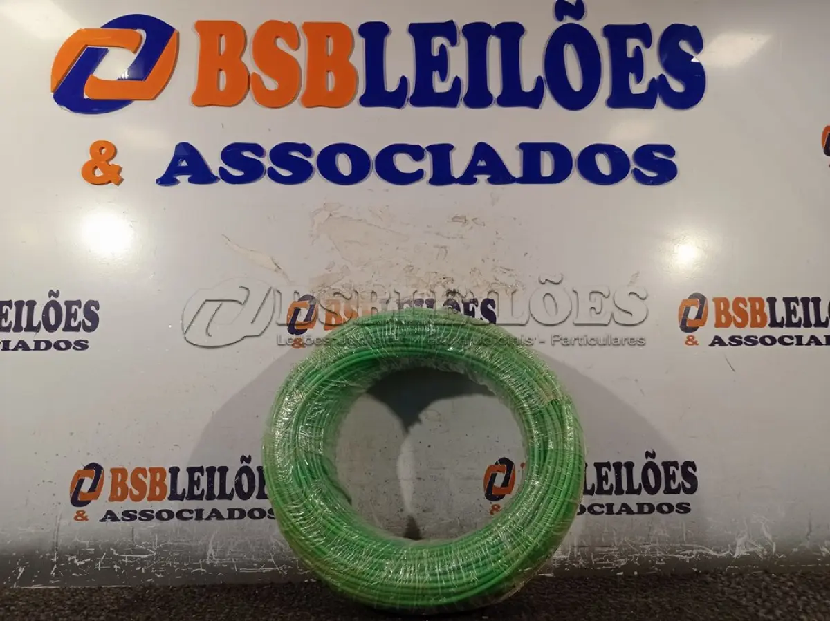 LOTE 120 - 01 ROLO DE CABO FLEXÍVEL 100M 1X4MM NA COR VERDE(NOVO). (NO ESTADO) ATENÇÃO! FAZER A VISITAÇÃO ANTES DE ARREMATAR, NÃO SABEMOS SE FUNCIONA. LEILÃO NÃO TEM GARANTIA E NEM DEVOLUÇÃO, SUJEITO A POSSÍVEIS AVARIAS VISÍVEIS/OCULTAS E/OU AUSÊNCIA DE COMPONENTES.