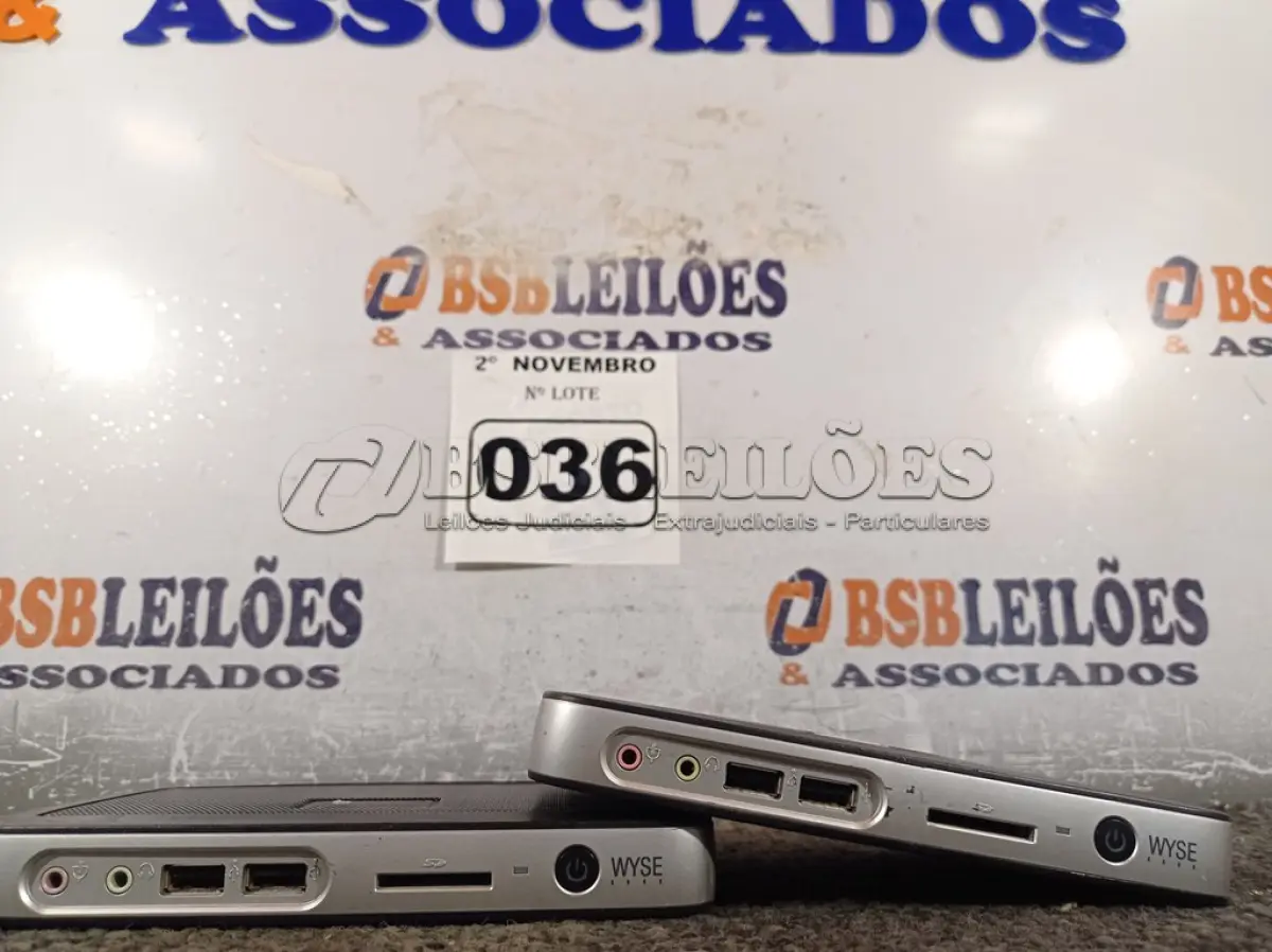 LOTE 036 - 02 TERMINAIS WYSE. (NO ESTADO) ATENÇÃO! FAZER A VISITAÇÃO ANTES DE ARREMATAR, NÃO SABEMOS SE FUNCIONA. LEILÃO NÃO TEM GARANTIA E NEM DEVOLUÇÃO, SUJEITO A POSSÍVEIS AVARIAS VISÍVEIS/OCULTAS E/OU AUSÊNCIA DE COMPONENTES.