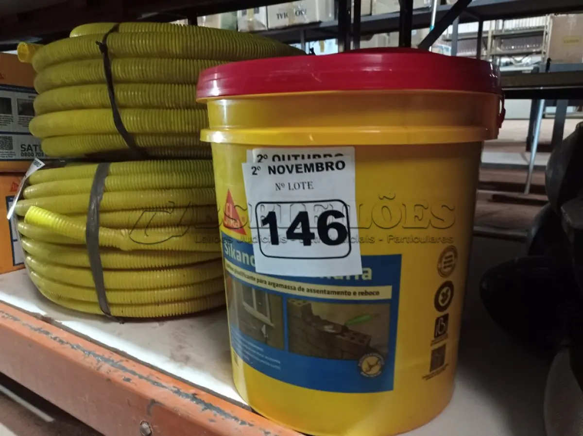 LOTE 146 - 01 BALDE DE SIKANOL ALVENARIA, ADITIVO PLASTIFICANTE PARA ARGAMASSA DE ASSENTAMENTO E REBOCO. (NO ESTADO) ATENÇÃO! FAZER A VISITAÇÃO ANTES DE ARREMATAR, NÃO SABEMOS SE FUNCIONA. LEILÃO NÃO TEM GARANTIA E NEM DEVOLUÇÃO, SUJEITO A POSSÍVEIS AVARIAS VISÍVEIS/OCULTAS E/OU AUSÊNCIA DE COMPONENTES.
