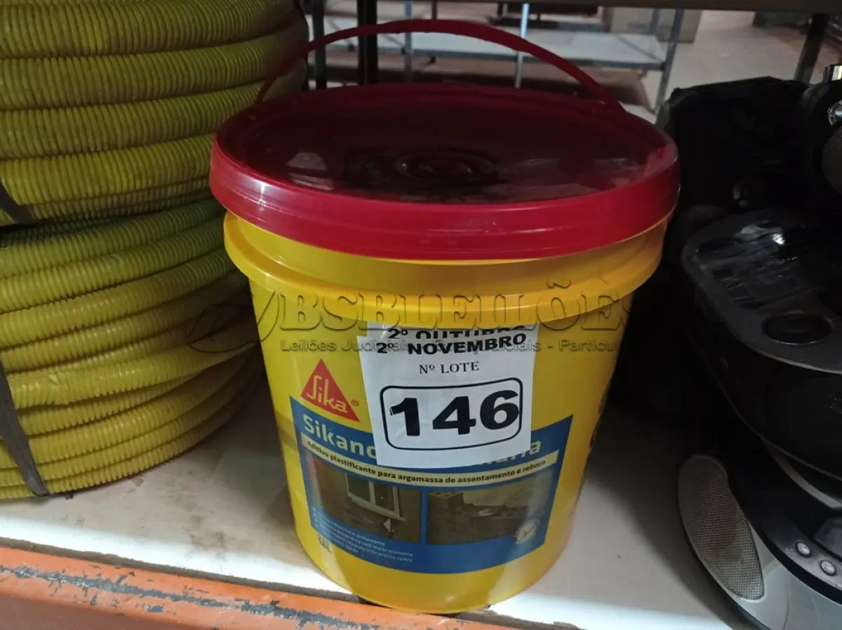 LOTE 146 - 01 BALDE DE SIKANOL ALVENARIA, ADITIVO PLASTIFICANTE PARA ARGAMASSA DE ASSENTAMENTO E REBOCO. (NO ESTADO) ATENÇÃO! FAZER A VISITAÇÃO ANTES DE ARREMATAR, NÃO SABEMOS SE FUNCIONA. LEILÃO NÃO TEM GARANTIA E NEM DEVOLUÇÃO, SUJEITO A POSSÍVEIS AVARIAS VISÍVEIS/OCULTAS E/OU AUSÊNCIA DE COMPONENTES.