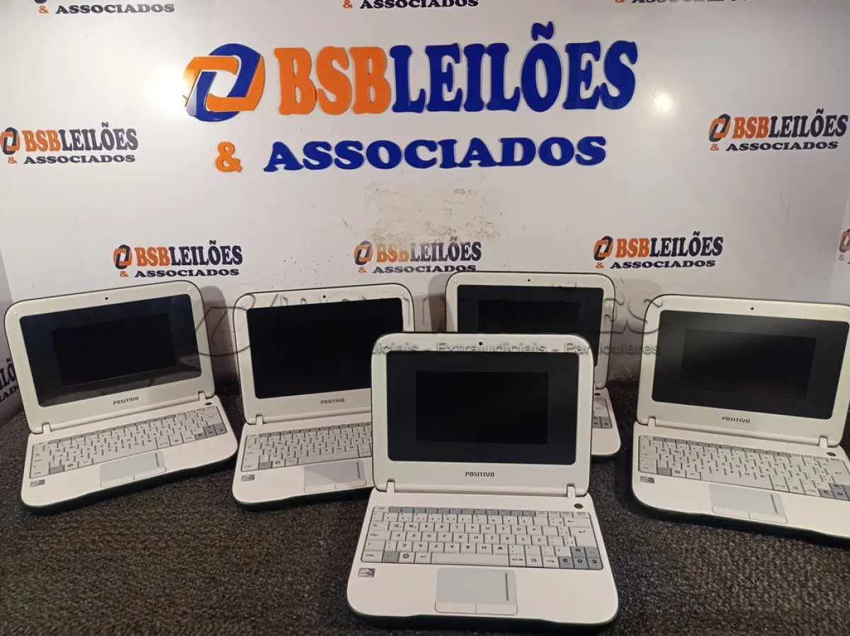 LOTE 056 - 05 NETBOOK’S MARCA POSITIVO. (NO ESTADO) ATENÇÃO! FAZER A VISITAÇÃO ANTES DE ARREMATAR, NÃO SABEMOS SE FUNCIONA. LEILÃO NÃO TEM GARANTIA E NEM DEVOLUÇÃO, SUJEITO A POSSÍVEIS AVARIAS VISÍVEIS/OCULTAS E/OU AUSÊNCIA DE COMPONENTES.