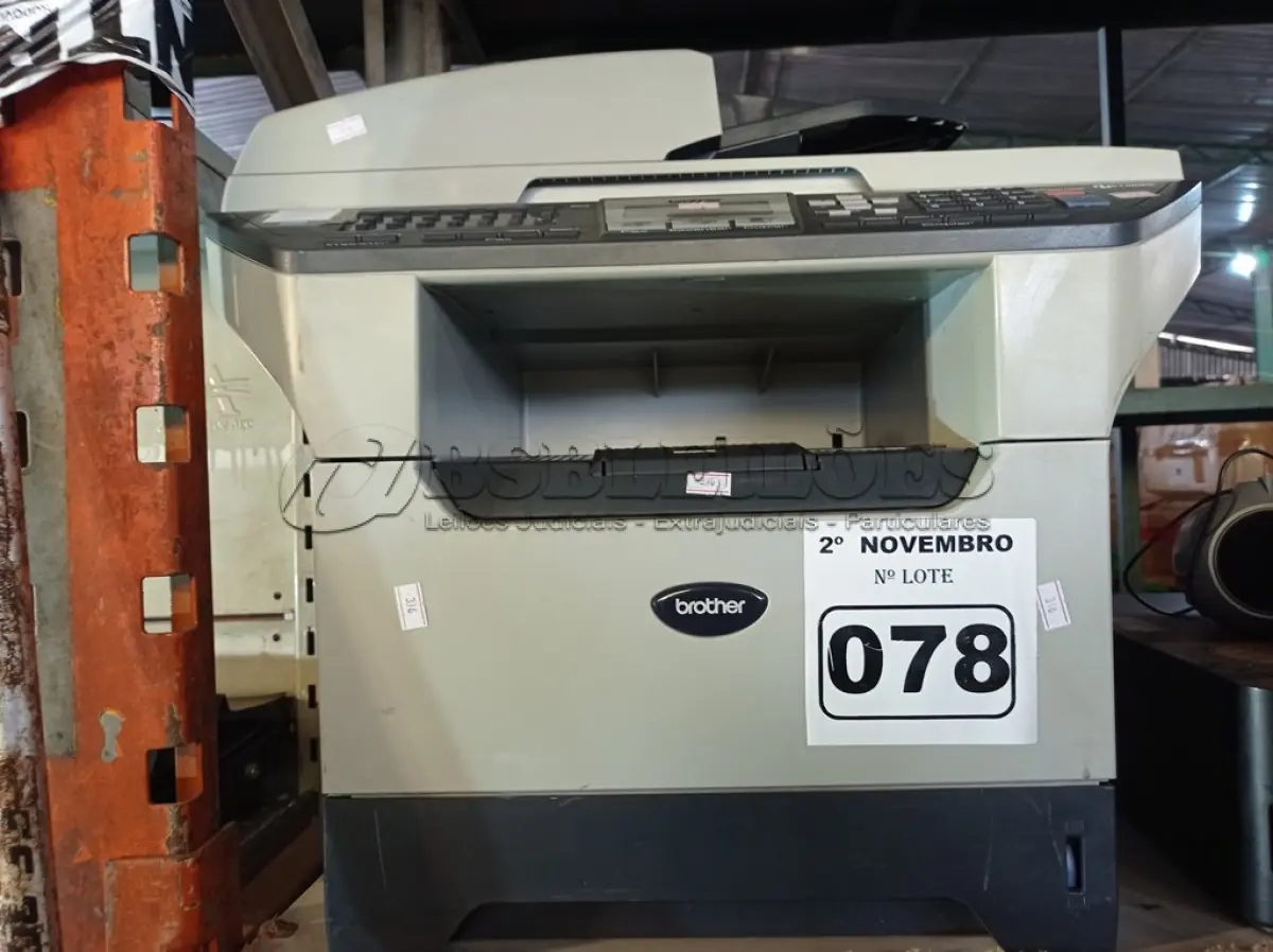 LOTE 078 - 01 IMPRESSORA MULTIFUNCIONAL MARCA BROTHER MODELO MFC-8860DN. (NO ESTADO) ATENÇÃO! FAZER A VISITAÇÃO ANTES DE ARREMATAR, NÃO SABEMOS SE FUNCIONA. LEILÃO NÃO TEM GARANTIA E NEM DEVOLUÇÃO, SUJEITO A POSSÍVEIS AVARIAS VISÍVEIS/OCULTAS E/OU AUSÊNCIA DE COMPONENTES.