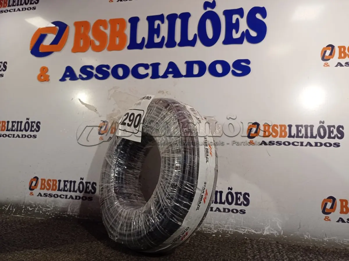 LOTE 290 - 01 ROLO DE CABO FLEXÍVEL 100M 1X10MM NA COR PRETA(NOVO). (NO ESTADO) ATENÇÃO! FAZER A VISITAÇÃO ANTES DE ARREMATAR, NÃO SABEMOS SE FUNCIONA. LEILÃO NÃO TEM GARANTIA E NEM DEVOLUÇÃO, SUJEITO A POSSÍVEIS AVARIAS VISÍVEIS/OCULTAS E/OU AUSÊNCIA DE COMPONENTES.