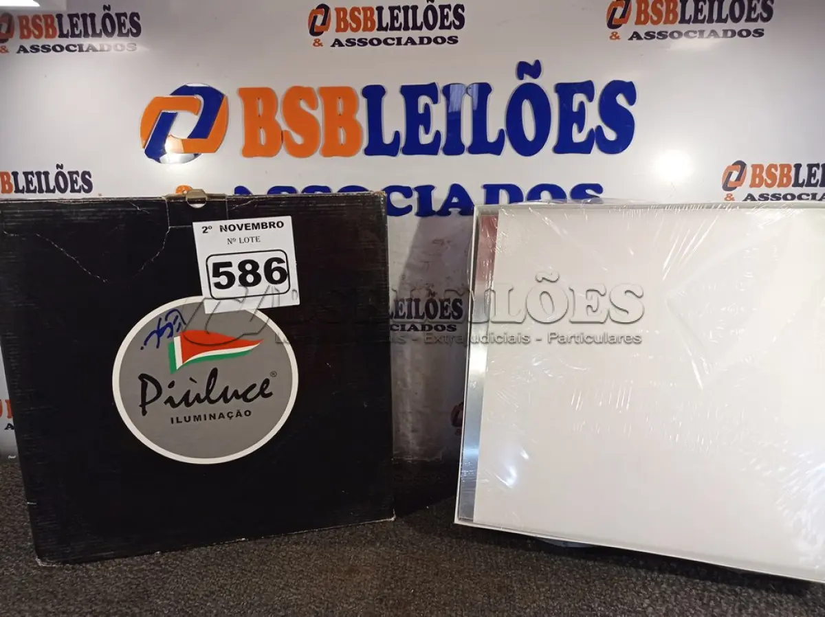 LOTE 586 - 02 PLAFONS DE SOBREPOR 40X40. (NO ESTADO) ATENÇÃO! FAZER A VISITAÇÃO ANTES DE ARREMATAR, NÃO SABEMOS SE FUNCIONA. LEILÃO NÃO TEM GARANTIA E NEM DEVOLUÇÃO, SUJEITO A POSSÍVEIS AVARIAS VISÍVEIS/OCULTAS E/OU AUSÊNCIA DE COMPONENTES.