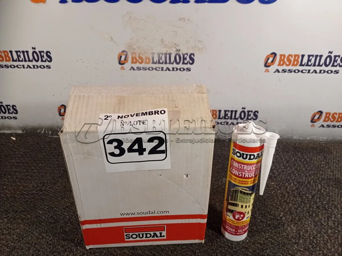 LOTE 342 - 12 TUBOS DE SILICONE NEUTRO PARA CONSTRUÇÃO 340G. (NO ESTADO) ATENÇÃO! FAZER A VISITAÇÃO ANTES DE ARREMATAR, NÃO SABEMOS SE FUNCIONA. LEILÃO NÃO TEM GARANTIA E NEM DEVOLUÇÃO, SUJEITO A POSSÍVEIS AVARIAS VISÍVEIS/OCULTAS E/OU AUSÊNCIA DE COMPONENTES.